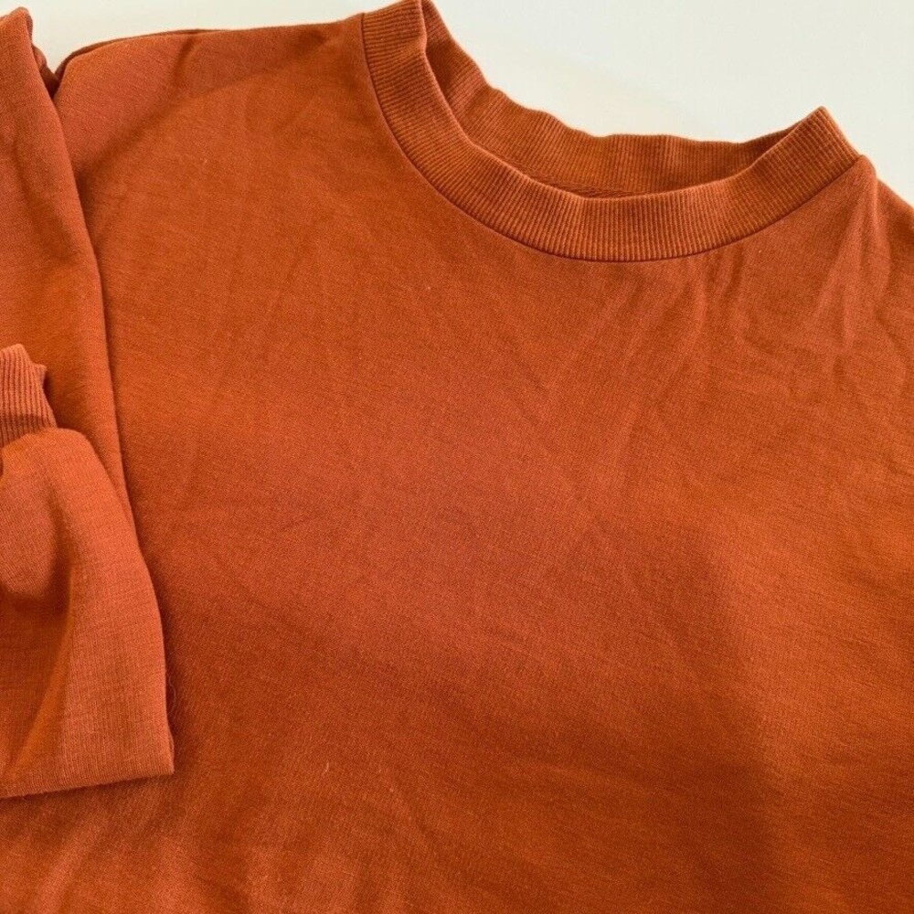 Paper Crane Bubble Sleeve‎ Pullover - Size S - Burnt Orange
